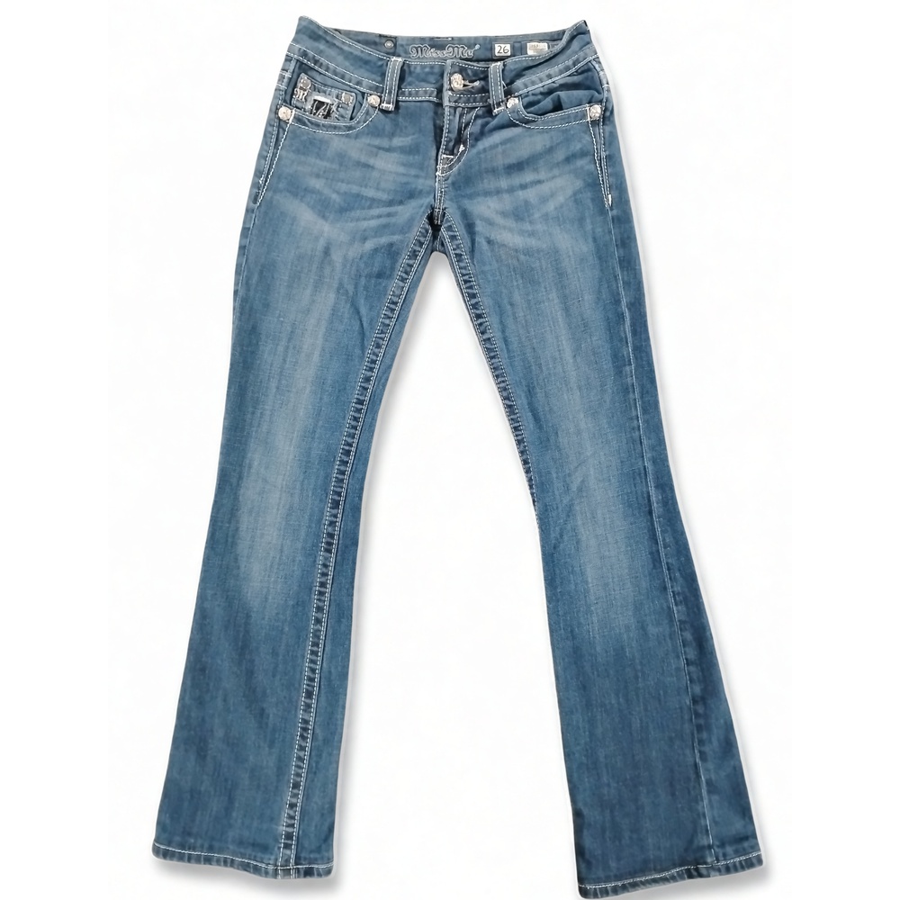 Miss Me Bootcut Jeans Size 26 Stretch Cotton Denim Boho Western Festival